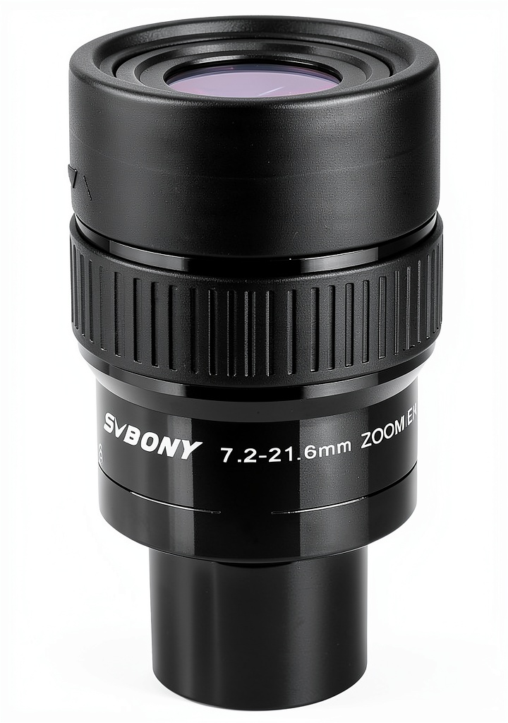 Installing SVBONY 7.2-21.6mm Zoom Eyepiece for Telescope on a wooden desk