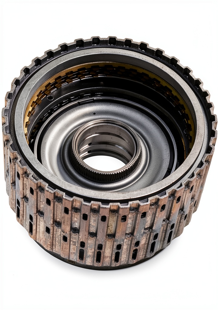 Installing 6L80E Transmission Drum Generic Brushed on a wooden workbench