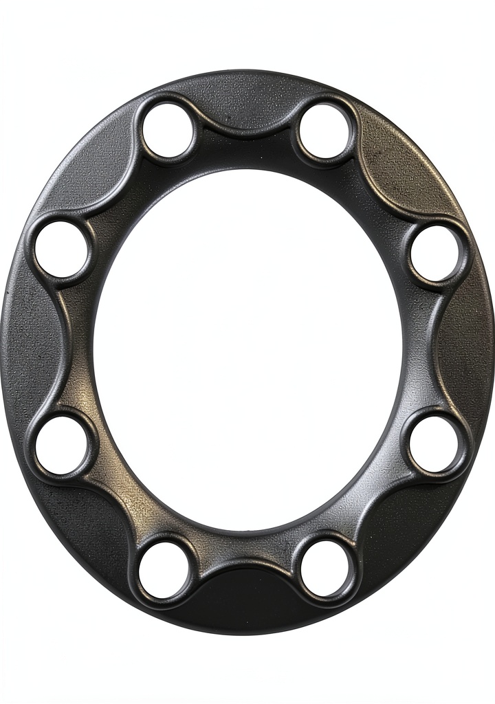 Rear axle shaft flange gasket installed on a vehicle
