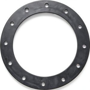 JAZ 12-Hole Flange Gasket Plastic Round 0.25in Racing Design-0