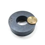 Large Ceramic Donut Magnets Burnur 2.87" OD Ring Dark Grey Pack of 2-0