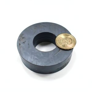 Large Ceramic Donut Magnets Burnur 2.87" OD Ring Dark Grey Pack of 2-0
