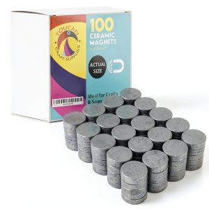 Industrial Ceramic Disc Magnet Set 100-piece 0.7x0.2 inch Duty Toucan-0