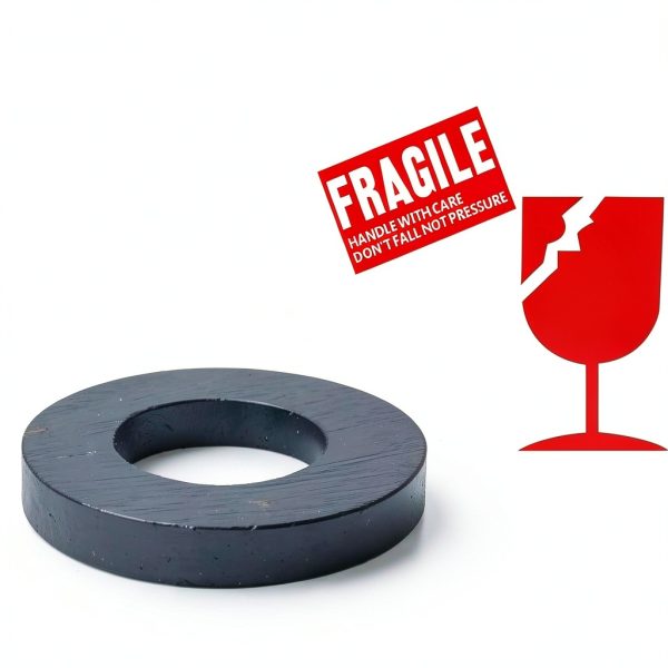 Ferrite Magnet Ring OD80 x ID40 x 10mm C8 Ceramic Pack of 2-3