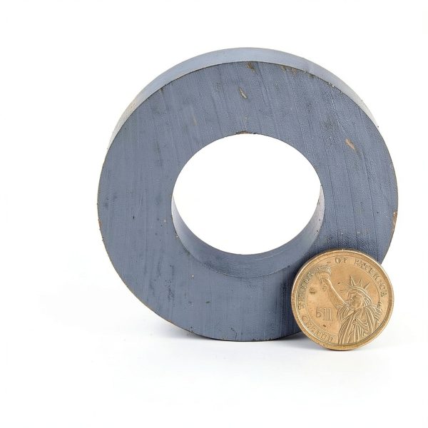 Ferrite Magnet Ring OD80 x ID40 x 10mm C8 Ceramic Pack of 2-1