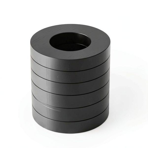 6 Pack Heavy Duty Ferrite Ring Magnets, OD2.36 x ID1.25 x T0.4 Large Strong Round Ceramic Magnet for Crafts Hobby Science Fridge Tool Room Whiteboard-3