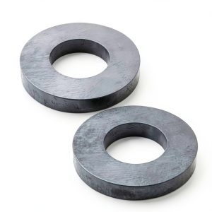 Ferrite Magnet Ring OD80 x ID40 x 10mm C8 Ceramic Pack of 2-0