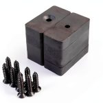 Bar Magnets Heavy Duty for Cabinet Doors - Ceramic Block Magnet with Mounting Hole ＆ Screws, 1.89"" Length, 0.87"" Width, 0.39"" Height, 25 lb Pull, Pack of 8-0