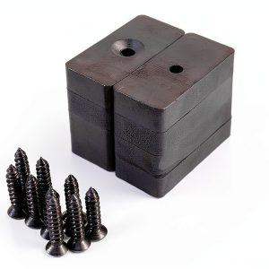 Bar Magnets Heavy Duty for Cabinet Doors - Ceramic Block Magnet with Mounting Hole ＆ Screws, 1.89"" Length, 0.87"" Width, 0.39"" Height, 25 lb Pull, Pack of 8-0