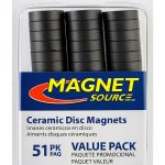 Ceramic Disc Magnet Value Pack 51 Pc by Magnet Source 3mm Round-0