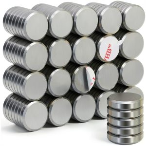 DIYMAG Ceramic Disc Magnets 68 Packs with Double-Sided Adhesive, Ceramic Industrial Magnets. Perfect for Fridge, DIY, Building, Scientific, Craft, and Office Magnets-0