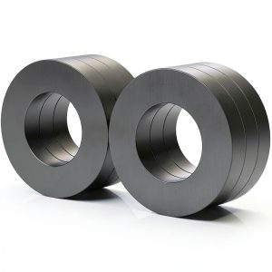 6 Pack Heavy Duty Ferrite Ring Magnets, OD2.36 x ID1.25 x T0.4 Large Strong Round Ceramic Magnet for Crafts Hobby Science Fridge Tool Room Whiteboard-0