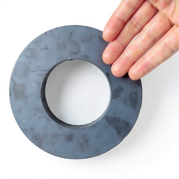 Ceramic Ferrite Ring Magnet Burnur Grade 12 Heavy Duty 3.54" OD-1