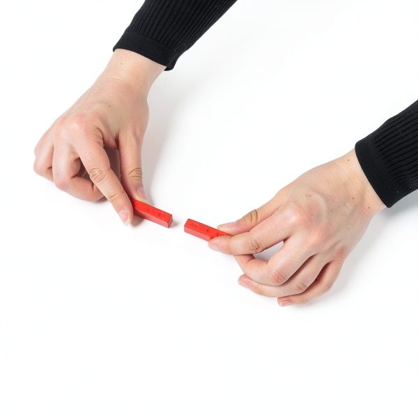 hand2mind Red Ceramic Bar Magnets 1.5 Inch Pack of 6-2
