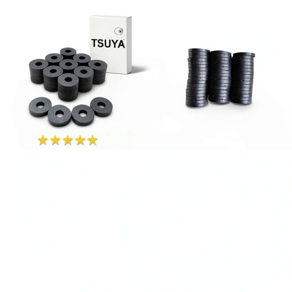 TSUYA 40 Pcs Strong Neodymium Ring Magnets, 21mm (0.83 inch) OD with Center Hole for DIY Crafts, Science Projects, Office Organizing & Whiteboard Displays-6